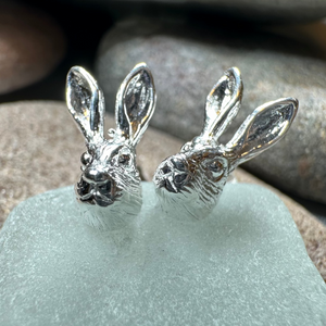 Thistledown Rabbit Post Earrings