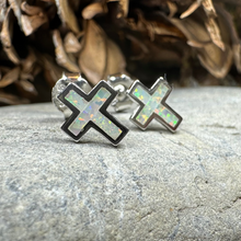 Load image into Gallery viewer, Grace Opal Cross Earrings
