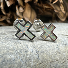 Load image into Gallery viewer, Grace Opal Cross Earrings
