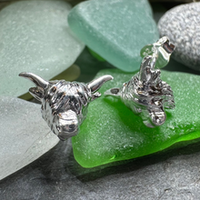 Load image into Gallery viewer, Wee Coo Highland Cow Earrings
