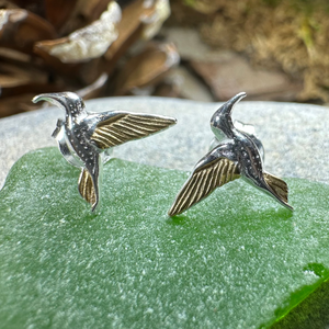 Golden Wing Hummingbird Post Earrings