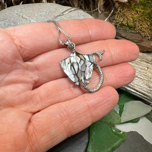 Abalone Manta Ray Necklace