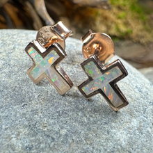 Load image into Gallery viewer, Grace Opal Cross Earrings
