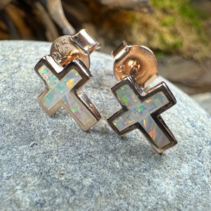 Grace Opal Cross Earrings