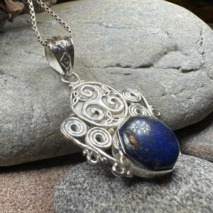 Lyria Celtic Triple Spiral Necklace