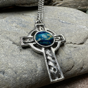 Heathergems Celtic Cross Necklace