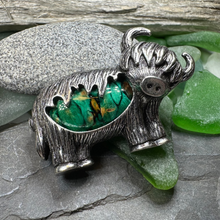 Load image into Gallery viewer, Heathergems Highland Cow Brooch
