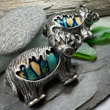 Load image into Gallery viewer, Heathergems Highland Cow Brooch
