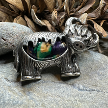 Load image into Gallery viewer, Heathergems Highland Cow Brooch
