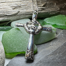 Load image into Gallery viewer, Celtic Claddagh Cross Necklace
