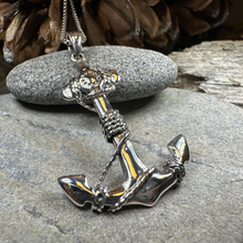 Load image into Gallery viewer, Harbor Bound Anchor Necklace
