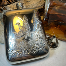 Load image into Gallery viewer, Mallard Duck Pewter Hip Flask
