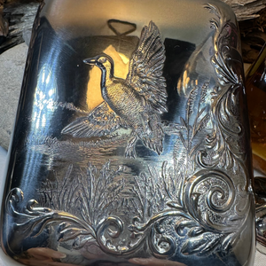 Mallard Duck Pewter Hip Flask