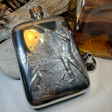 Load image into Gallery viewer, Gone Hunting Pewter Hip Flask
