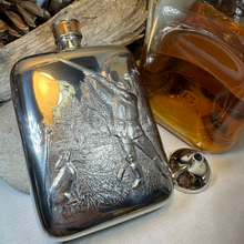 Load image into Gallery viewer, Gone Hunting Pewter Hip Flask
