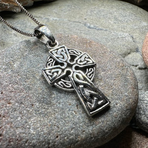 Celtic Sterling Silver Cross Necklace