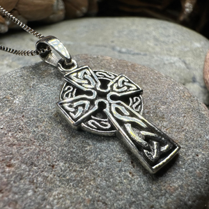 Celtic Sterling Silver Cross Necklace