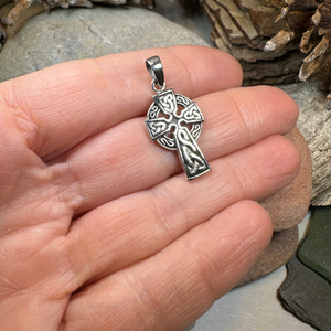 Celtic Sterling Silver Cross Necklace