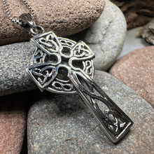 Load image into Gallery viewer, Open Weave Celtic Cross Necklace
