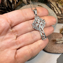 Load image into Gallery viewer, Open Weave Celtic Cross Necklace
