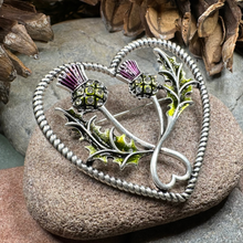 Load image into Gallery viewer, Sparkle Thistle Love Brooch
