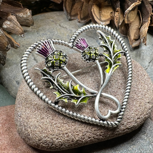 Sparkle Thistle Love Brooch