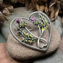 Load image into Gallery viewer, Sparkle Thistle Love Brooch
