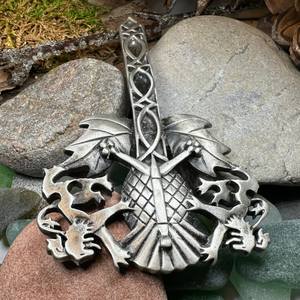 Rampant Lion Sword Kilt Pin