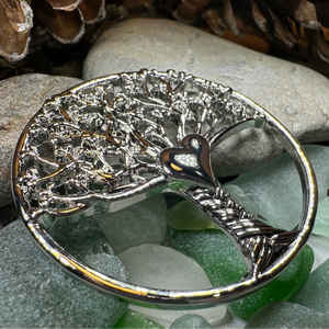 Tree of Life Heart Brooch