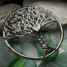 Load image into Gallery viewer, Tree of Life Heart Brooch
