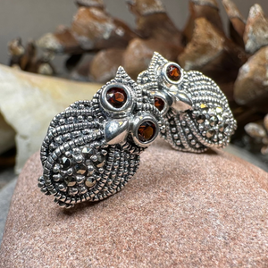 Owl Lover Marcasite Earrings