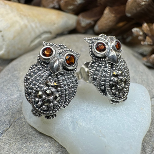 Owl Lover Marcasite Earrings