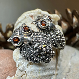 Owl Lover Marcasite Earrings