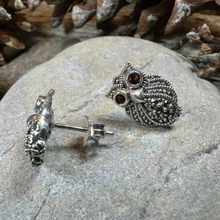 Load image into Gallery viewer, Owl Lover Marcasite Earrings
