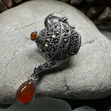 Load image into Gallery viewer, Spot of Tea Teapot Brooch
