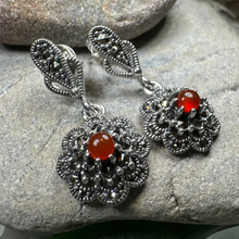Load image into Gallery viewer, Autumn Blossom Marcasite Earrings

