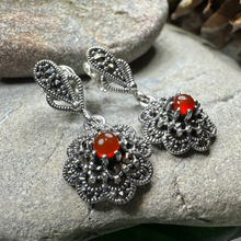 Load image into Gallery viewer, Autumn Blossom Marcasite Earrings
