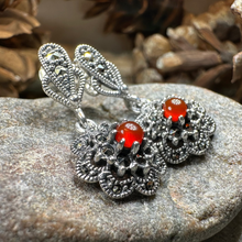 Load image into Gallery viewer, Autumn Blossom Marcasite Earrings
