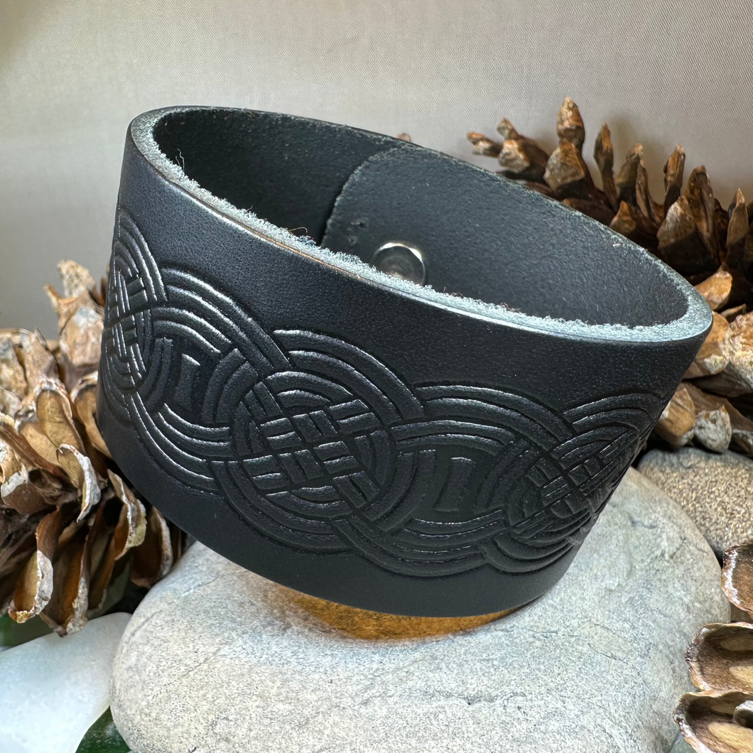 Celtic Warrior Leather Cuff Bracelet