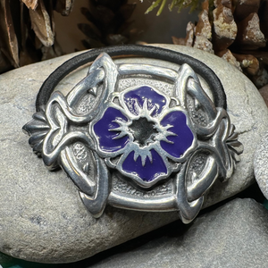 Celtic Pansy Ponytail Holder