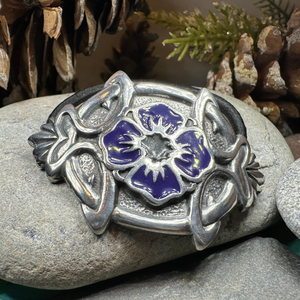 Celtic Pansy Ponytail Holder