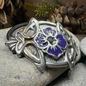 Celtic Pansy Ponytail Holder