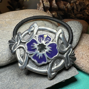 Celtic Pansy Ponytail Holder