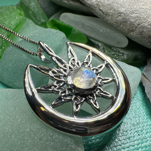 Moon Celtic Star Necklace