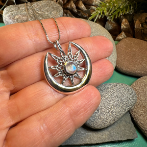 Moon Celtic Star Necklace