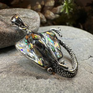 Abalone Manta Ray Necklace