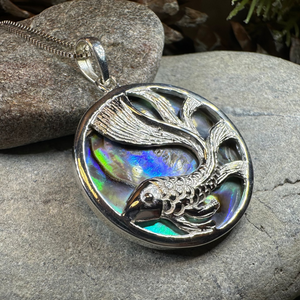 Abalone Koi Fish Necklace