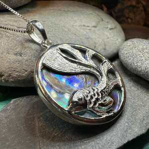 Abalone Koi Fish Necklace