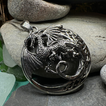 Load image into Gallery viewer, Electra Dragon Moon Necklace
