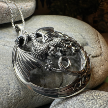 Load image into Gallery viewer, Electra Dragon Moon Necklace
